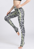 High Waist Zebra Printed Yoga Pants